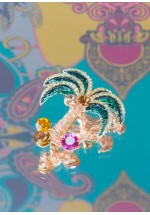 Powder Palm Tree Brooch