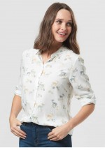 Sugarhill Boutique Erin Woodland Animals Shirt, white 