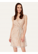 Uttam Boutique Metallic Lace Party Dress