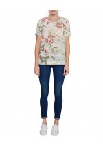 French Connection Bluhm Botero Crepe Tunic Top (White)