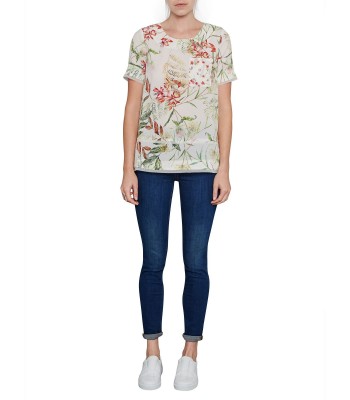 French Connection Bluhm Botero Crepe Tunic Top (White)