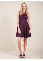 Darling Claris Sleeveless Party Dress (Damson)