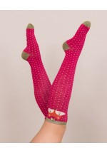 Powder Fox Knee High Socks - Maroon (3 For 2)
